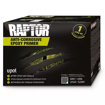 RAPTOR ANTI-CORROSIVE EPOXY PRIMER 1L KIT - Autopohjamaalit, primerit ja hiontavärit - REP1LK - 1